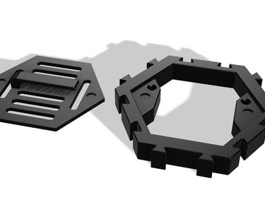 Magnetic Hexagonal Modular Magnetic Medallion Rack