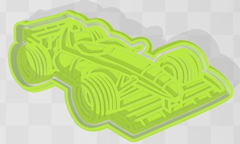 Cookie cutter auto F1 de costado