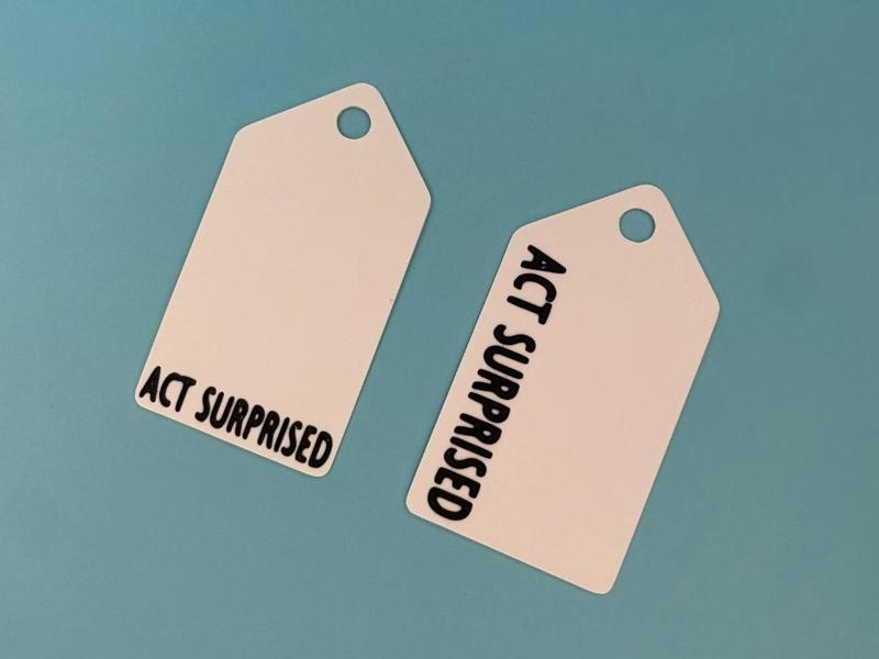 Act Surprised Gift Tag