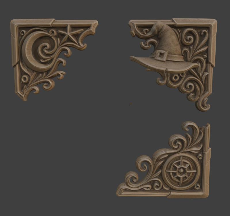 Witchbook Book Decoration Corners