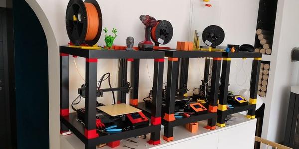 Creality3D Ender 3 IKEA LACK enclosure with IKEA LEDBERG LED lights