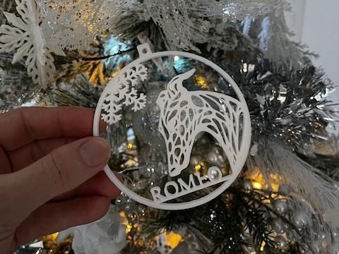 Greyhound Christmas Ornament