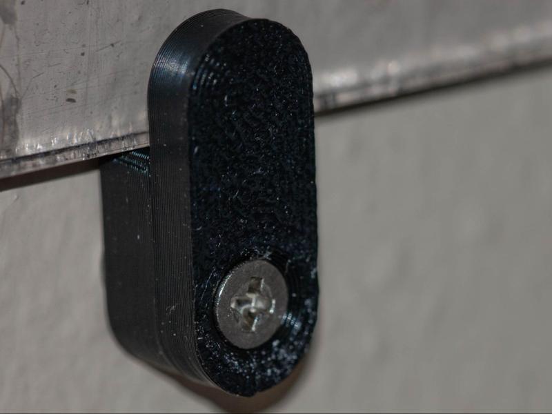 Countersink screw mount toe clip 5mm or 1/4"