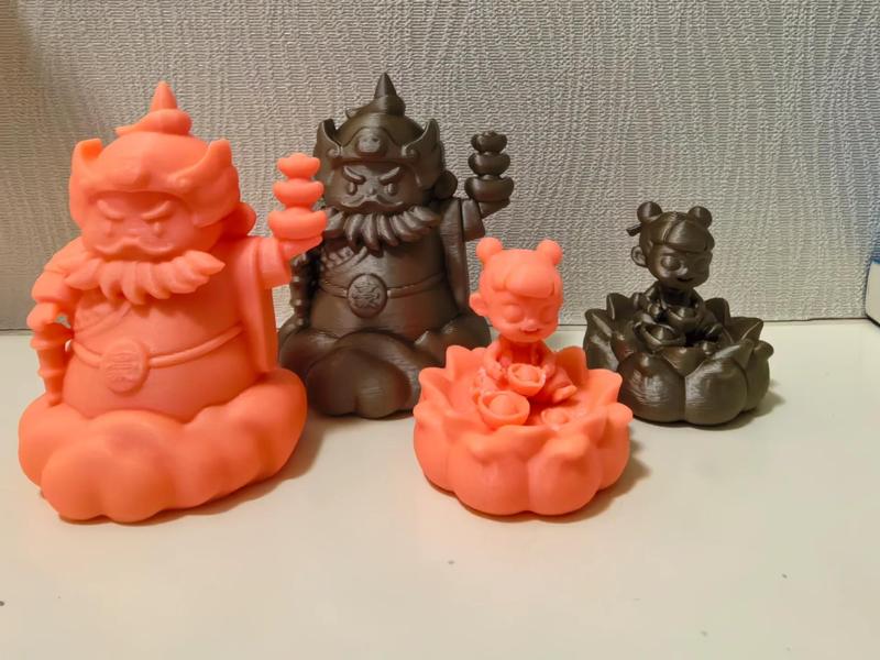 Q Version Nezha and Father - Bringing in Wealth and Treasure