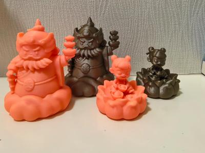 Q Version Nezha and Father - Bringing in Wealth and Treasure