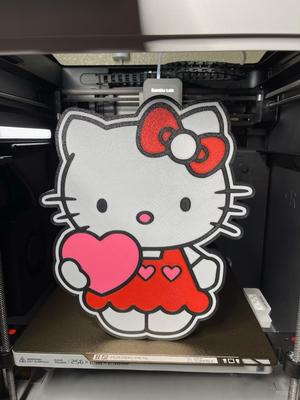 Hello kitty holding heart light box