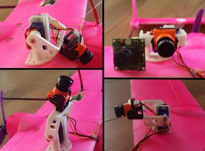 Super Compact + Tilt Camera Mount fpv - 1 axis