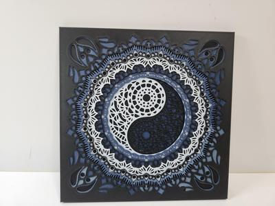 Yin Yang Mandala Wall Art