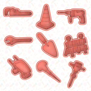 Tools cookie cutter set of 9-2