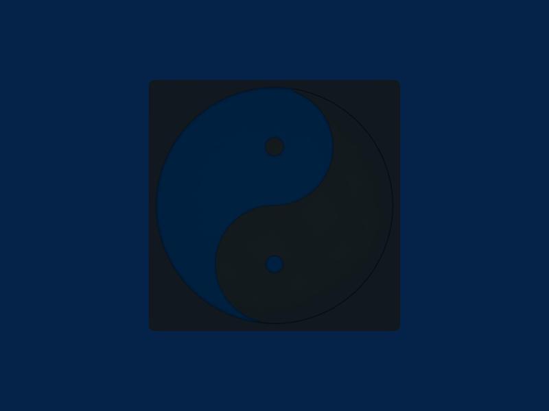 C07. Hiroshi Coaster - Rectangle 07 - Yin & Yang