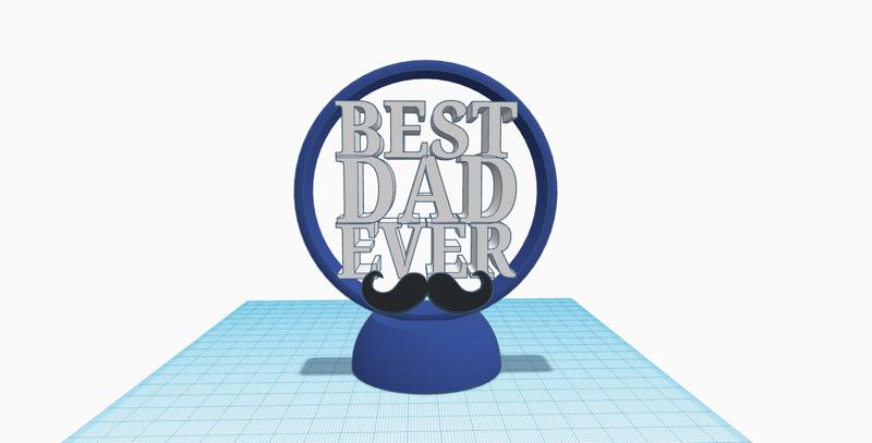 Best Dad Ever Decor Stand Trophy Reward for Father's Day Gift