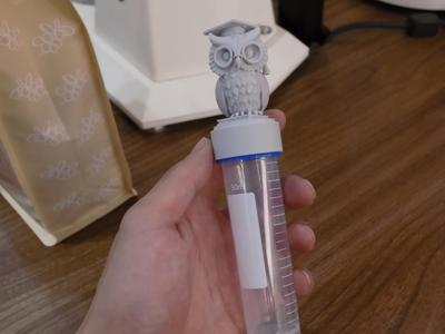 Graduate Owl Coffee Test Tube Ornament