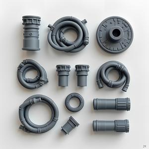 Industrial Pipe & Connector Set – 12 Model Board Game Bits (3D Printable)