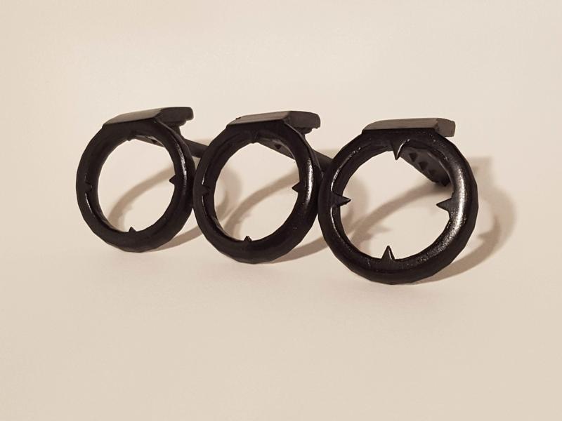 Heart-ON Chastity's 4x6mm spiked retainer set (30-45mm rings)