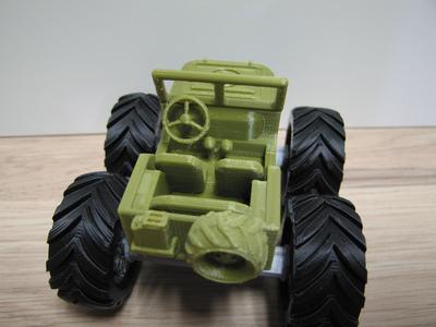 Mini Monster Willy with rotating wheels
