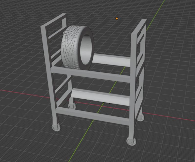 Tire Display Rack Shop Display Diorama 1-25 Scale Model Car Parts