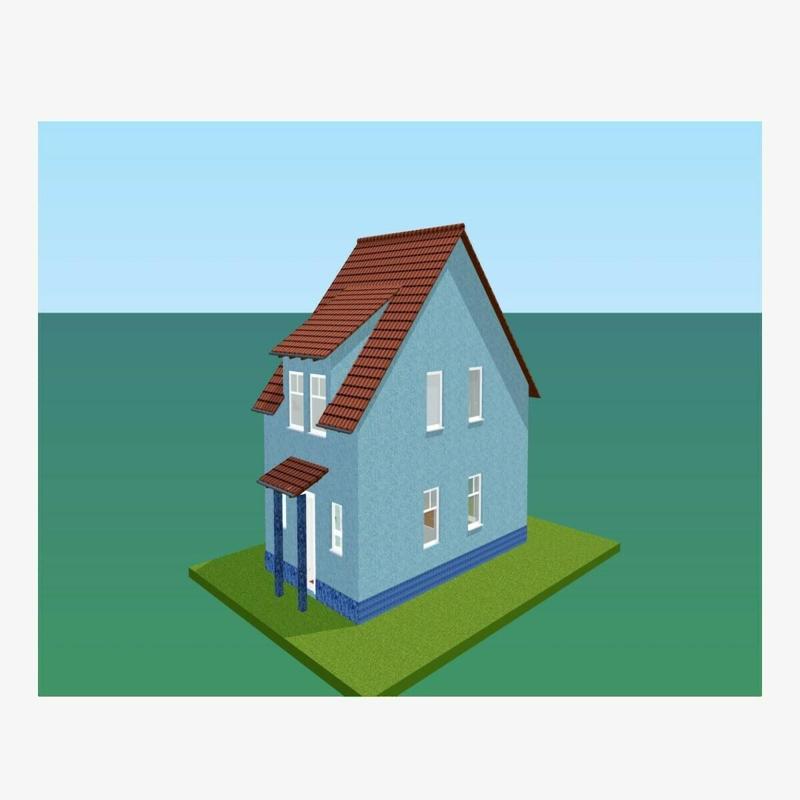 House 1 Models houses architecture 3ds obj Stl to scale