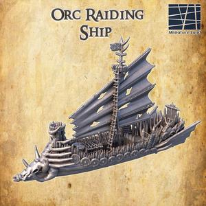 Orc Raiding Ship  28 mm Tabletop Terrain