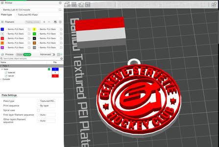 NLA  Genève-Servette HC keychain shield printable and renderable