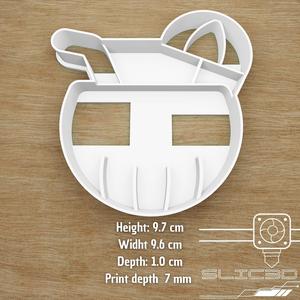 BEACH COCONUT COOKIE CUTTER, COCONUT COOKIE CUTTER, SUMMER COOKIE CUTTER, COCONUT, BEACH COCONUT