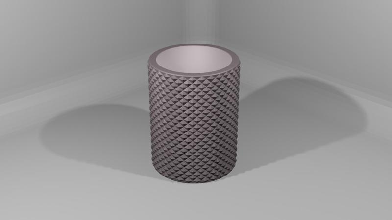Knurled Beer Can Koozie / Pen Holder / Vase