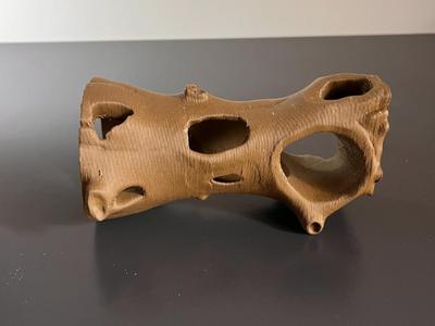 Hollow trunk for rodents & hamsters with two exits