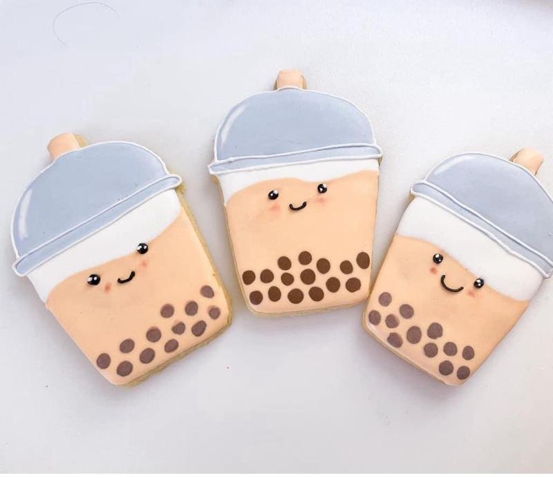 4 sizes - Cookie Cutter for Frappuccino, Bubble Tea Boba Cookie Cutter - SHARP cutting edges - So cute!