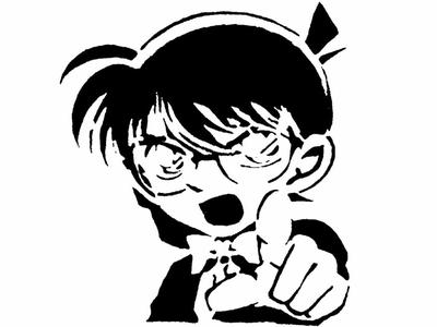 Conan Edogawa stencil