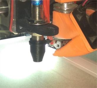 Z-probe with inductive sensor and steel ball.