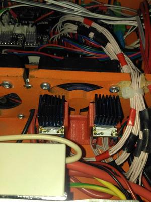 TMC drivers remote mount in front of the fan 50