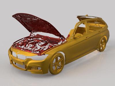 BMW 3 SERIES F31 - ENGINE COMPARTMENT - 3D SCAN