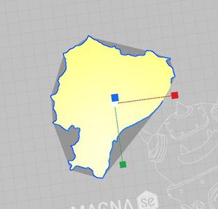 Ecuador, outline map, outline map