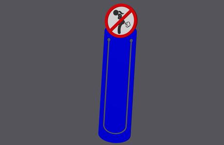 Farting Forbidden v2 Female Version - Traffic Sign - Bookmark