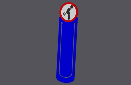 Farting Forbidden v1 Male Version - Traffic Sign - Bookmark