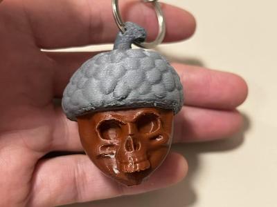 Skull Acorn Keychain