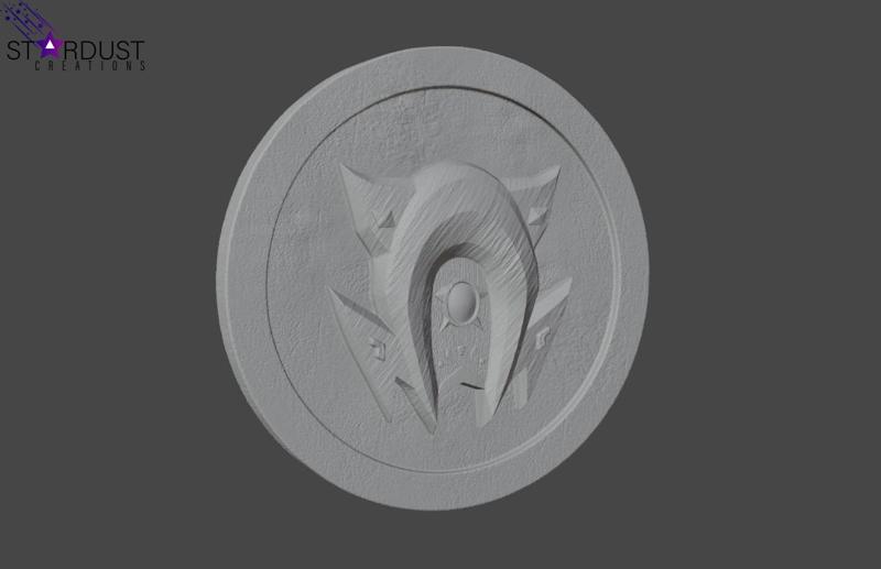 Horde button for coat 3D print ready model World of Warcraft