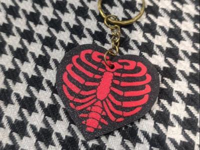 Ribcage emo keychain