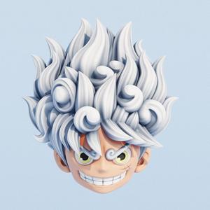 Nika Gear 5 Luffy Head key chain