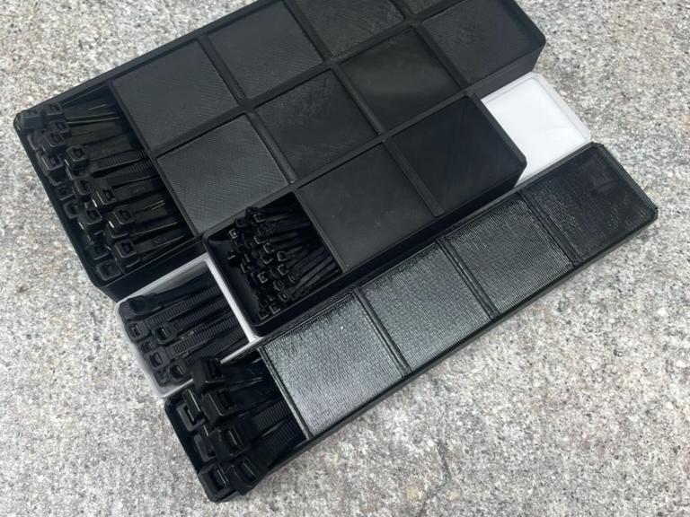 Gridfinity zip ties bin