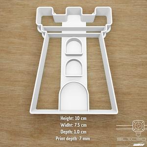 SAND CASTLE TOWER COOKIE CUTTER, CASTLE TOWER COOKIE CUTTER