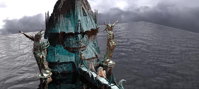 Ocean Master Tower Base City Kit bash 2