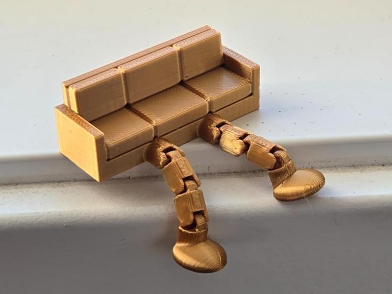 Cute couch with articulated legs