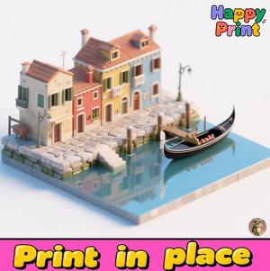 A riverside town