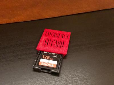 Emergency SD Card Holder