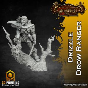 Heroes of The Dale - Drizzle, Elf Ranger (32mm scale, Pre-supported Miniature)
