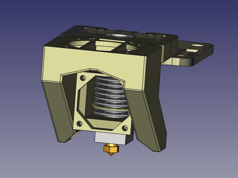 Tevo e3d Mount holder with Fan duct
