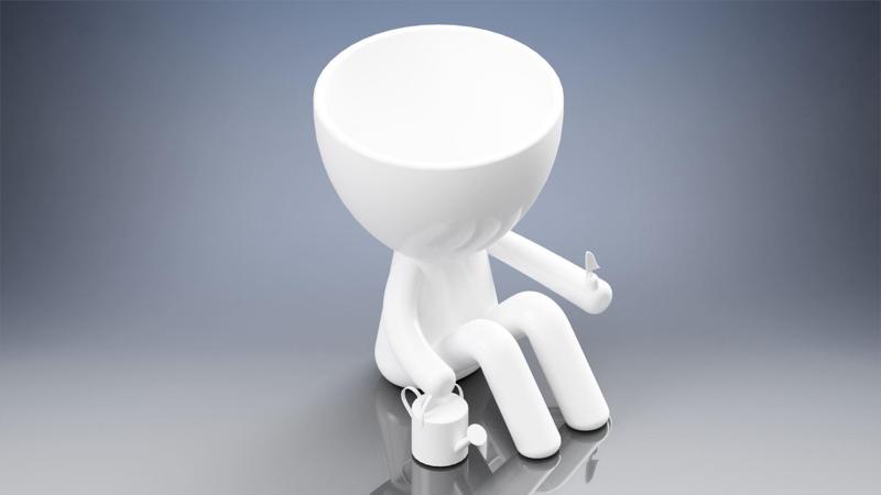 Robert Pot Gardener, with watering can and shovel