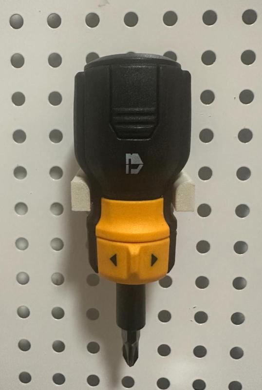 Toptul short ratchet screwdriver pegboard holder