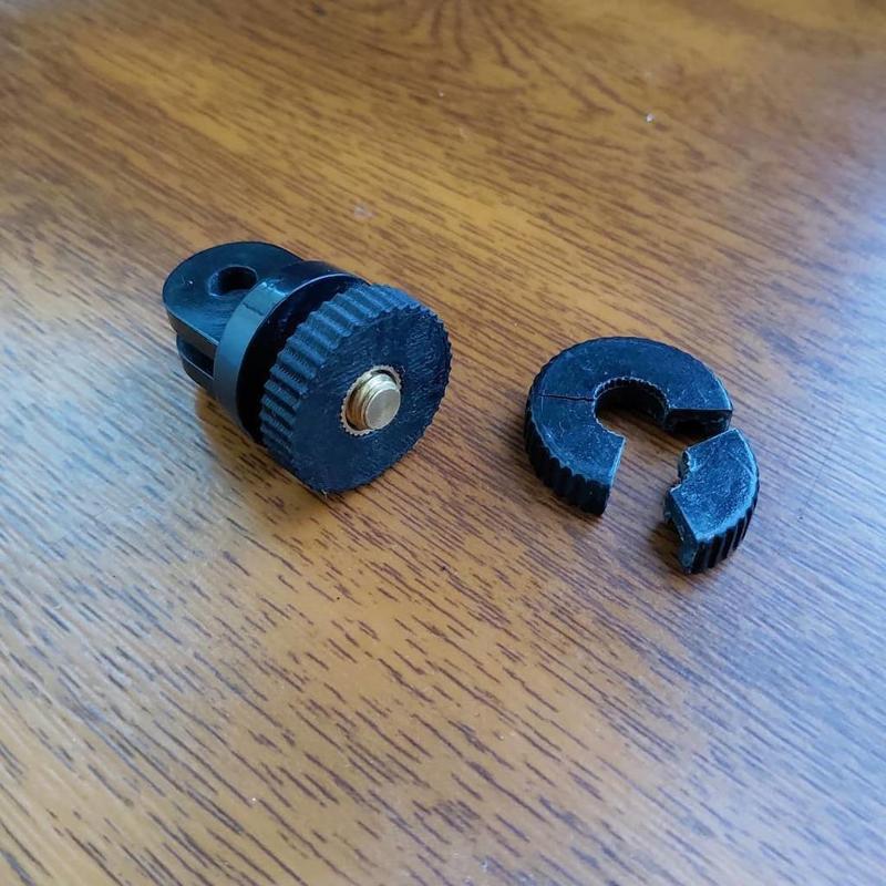 Tripod nut for action camera