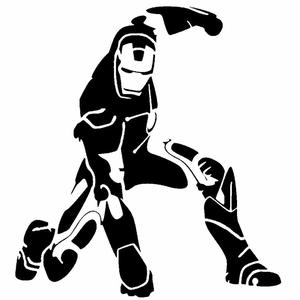 Iron man stencil 2